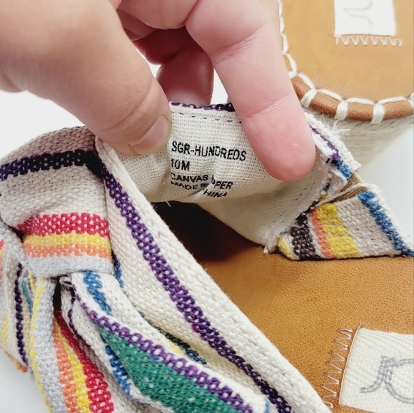 NWOT‎ Sugar multicolor boho wedge heels size 10M - Picture 5 of 8